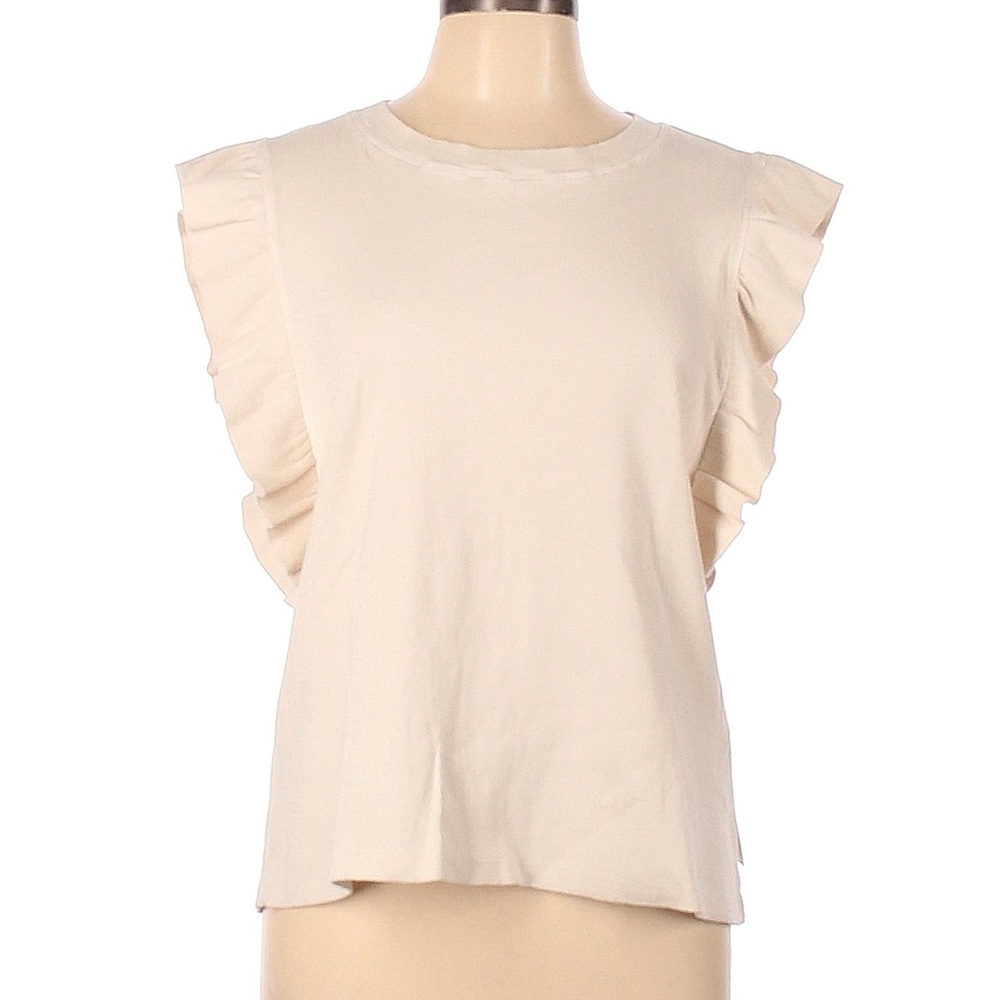 Roan + Ryan Women’s Ivory Short Sleeve Top, Size L